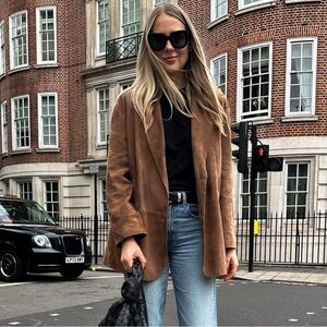 Liz Claiborne Brown Suede Blazer